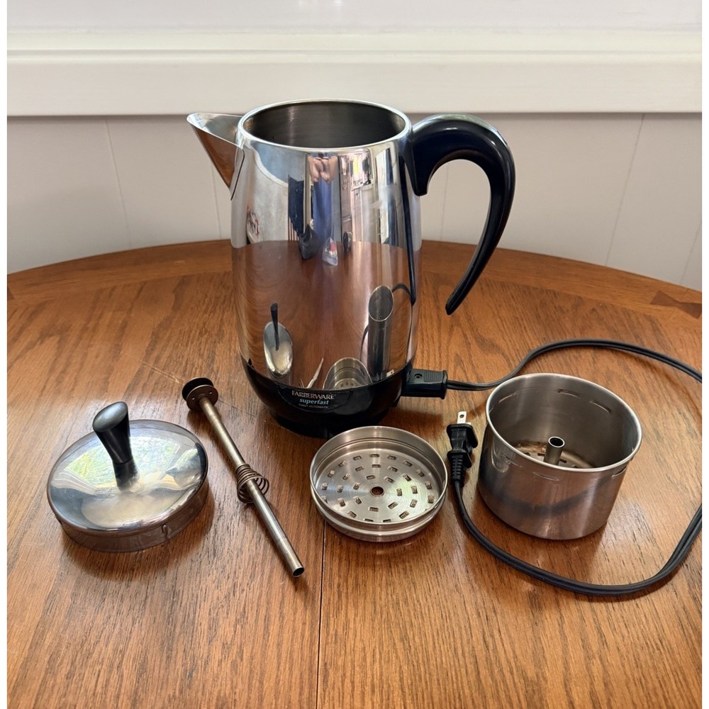 Farberware Superfast 8 Cup Electric Coffee Percolator Model FCP 280 Very Clean